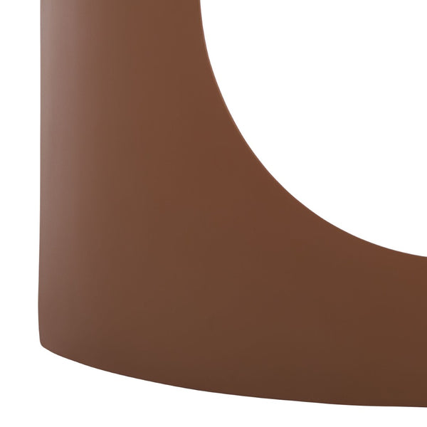 Safavieh TOMLINSON Elegant Brown Resin Top Accent Table with White Iron Frame for Stylish Interiors SFV6805B