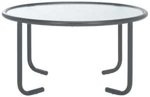 Safavieh Zuzana Glass Top Coffee Table - Stylish Modern Design With Durable Wood And Iron Base For Living Rooms Grey ,Clear 60% Metal,40% Tempered Glass Sfv6806a