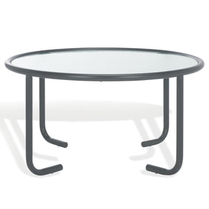 Safavieh Zuzana Glass Top Coffee Table - Stylish Modern Design With Durable Wood And Iron Base For Living Rooms Grey ,Clear 60% Metal,40% Tempered Glass Sfv6806a