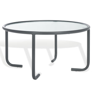 Safavieh Zuzana Glass Top Coffee Table - Stylish Modern Design With Durable Wood And Iron Base For Living Rooms Grey ,Clear 60% Metal,40% Tempered Glass Sfv6806a