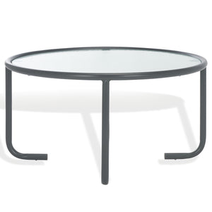 Safavieh Zuzana Glass Top Coffee Table - Stylish Modern Design With Durable Wood And Iron Base For Living Rooms Grey ,Clear 60% Metal,40% Tempered Glass Sfv6806a