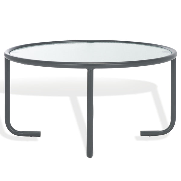 Safavieh Zuzana Glass Top Coffee Table - Stylish Modern Design With Durable Wood And Iron Base For Living Rooms Grey ,Clear 60% Metal,40% Tempered Glass Sfv6806a