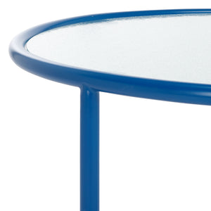 Safavieh Zuzana Glass Top Coffee Table - Stylish Modern Design With Durable Wood And Iron Base For Living Rooms Blue ,Clear 60% Metal,40% Tempered Glass Sfv6806c