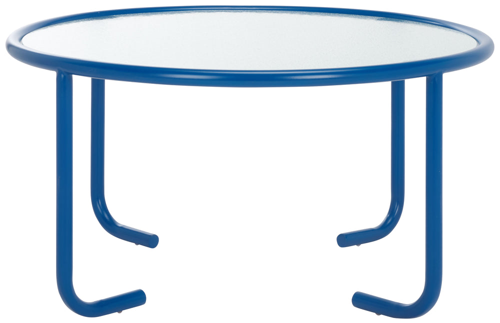 Safavieh Zuzana Glass Top Coffee Table - Stylish Modern Design With Durable Wood And Iron Base For Living Rooms Blue ,Clear 60% Metal,40% Tempered Glass Sfv6806c