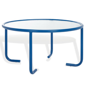 Safavieh Zuzana Glass Top Coffee Table - Stylish Modern Design With Durable Wood And Iron Base For Living Rooms Blue ,Clear 60% Metal,40% Tempered Glass Sfv6806c