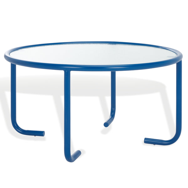 Safavieh Zuzana Glass Top Coffee Table - Stylish Modern Design With Durable Wood And Iron Base For Living Rooms Blue ,Clear 60% Metal,40% Tempered Glass Sfv6806c