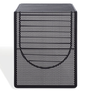 Safavieh VIKTORIA Metal Accent Table - Sleek Minimalist Design for Modern Living Spaces and Timeless Style Black SFV6808A
