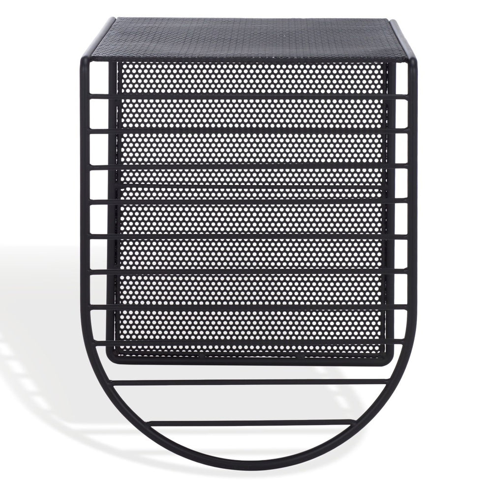 Safavieh VIKTORIA Metal Accent Table - Sleek Minimalist Design for Modern Living Spaces and Timeless Style Black SFV6808A