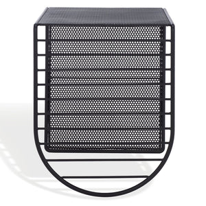 Safavieh VIKTORIA Metal Accent Table - Sleek Minimalist Design for Modern Living Spaces and Timeless Style Black SFV6808A