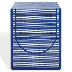 Safavieh VIKTORIA Metal Accent Table - Sleek Minimalist Design for Modern Living Spaces and Timeless Style Blue SFV6808B