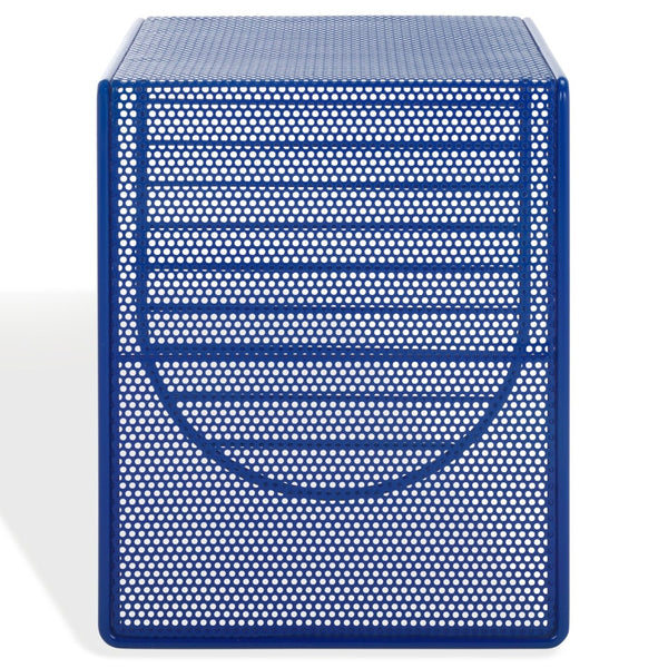 Safavieh VIKTORIA Metal Accent Table - Sleek Minimalist Design for Modern Living Spaces and Timeless Style Blue SFV6808B