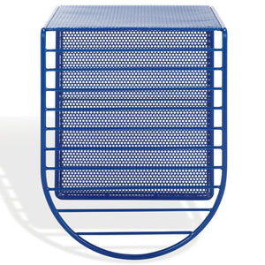 Safavieh VIKTORIA Metal Accent Table - Sleek Minimalist Design for Modern Living Spaces and Timeless Style Blue SFV6808B