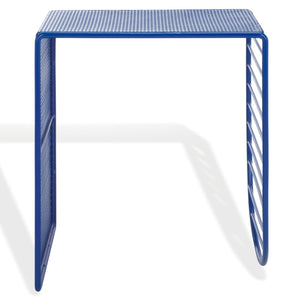 Safavieh VIKTORIA Metal Accent Table - Sleek Minimalist Design for Modern Living Spaces and Timeless Style Blue SFV6808B