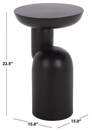 Safavieh Donnastella Matte Metal Square Accent Table Sleek Architectural Side Piece for Any Room Black SFV6809A
