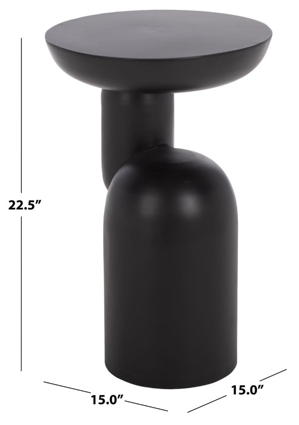 Safavieh Donnastella Matte Metal Square Accent Table Sleek Architectural Side Piece for Any Room Black SFV6809A