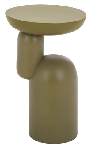 Safavieh Donnastella Matte Metal Square Accent Table Sleek Architectural Side Piece for Any Room Olive Green SFV6809B