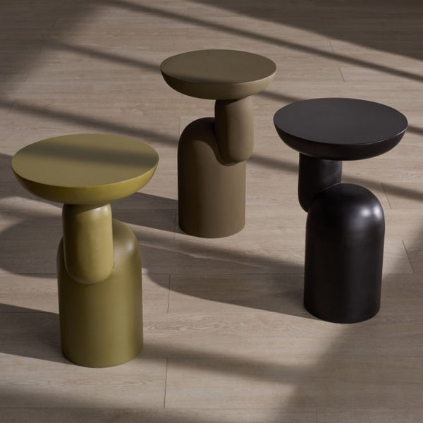 Safavieh Donnastella Matte Metal Square Accent Table Sleek Architectural Side Piece for Any Room Olive Green SFV6809B