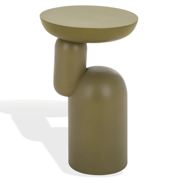 Safavieh Donnastella Matte Metal Square Accent Table Sleek Architectural Side Piece for Any Room Olive Green SFV6809B