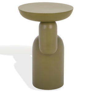Safavieh Donnastella Matte Metal Square Accent Table Sleek Architectural Side Piece for Any Room Olive Green SFV6809B