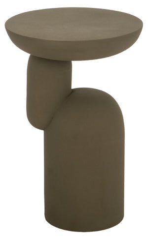 Safavieh Donnastella Matte Metal Square Accent Table Sleek Architectural Side Piece for Any Room Tan SFV6809C