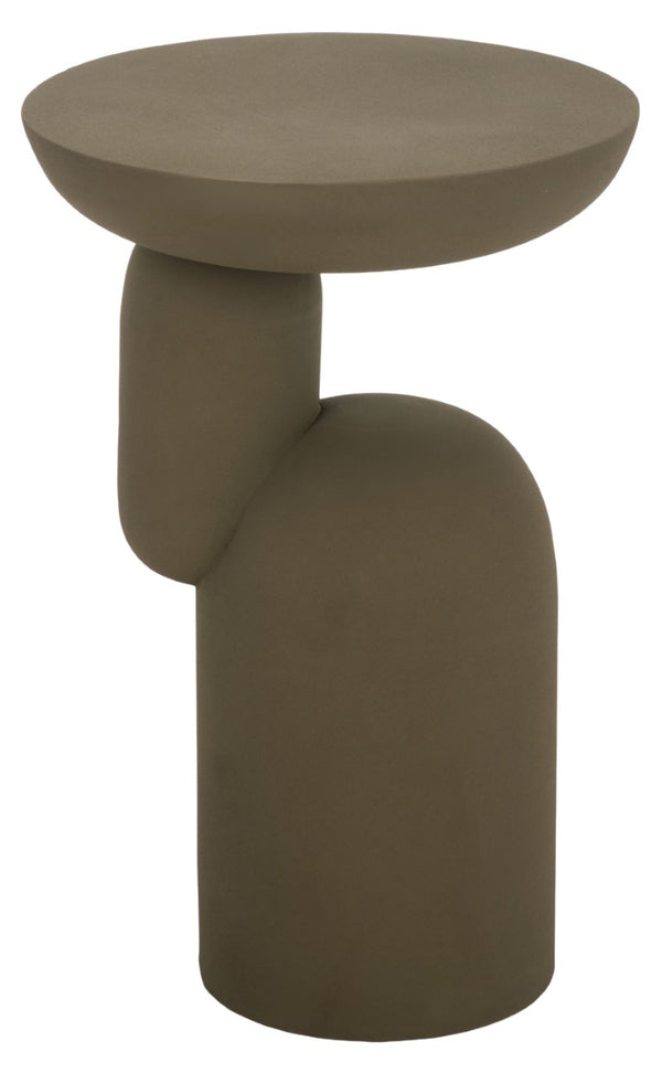 Safavieh Donnastella Matte Metal Square Accent Table Sleek Architectural Side Piece for Any Room Tan SFV6809C