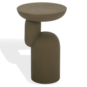 Safavieh Donnastella Matte Metal Square Accent Table Sleek Architectural Side Piece for Any Room Tan SFV6809C