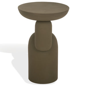 Safavieh Donnastella Matte Metal Square Accent Table Sleek Architectural Side Piece for Any Room Tan SFV6809C