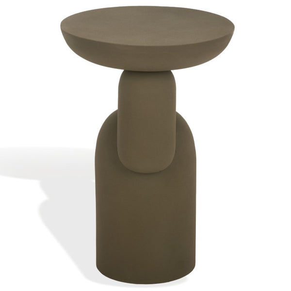 Safavieh Donnastella Matte Metal Square Accent Table Sleek Architectural Side Piece for Any Room Tan SFV6809C