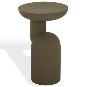 Safavieh Donnastella Matte Metal Square Accent Table Sleek Architectural Side Piece for Any Room Tan SFV6809C