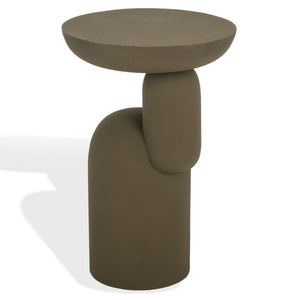 Safavieh Donnastella Matte Metal Square Accent Table Sleek Architectural Side Piece for Any Room Tan SFV6809C