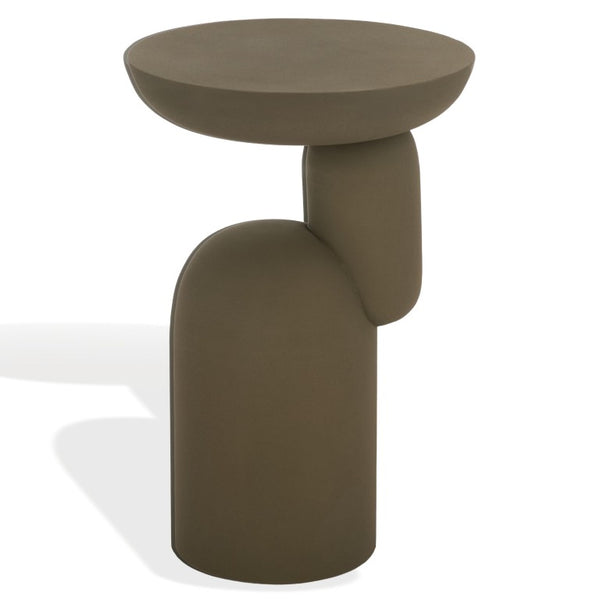 Safavieh Donnastella Matte Metal Square Accent Table Sleek Architectural Side Piece for Any Room Tan SFV6809C