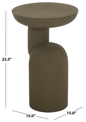 Safavieh Donnastella Matte Metal Square Accent Table Sleek Architectural Side Piece for Any Room Tan SFV6809C