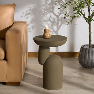 Safavieh Donnastella Matte Metal Square Accent Table Sleek Architectural Side Piece for Any Room Tan SFV6809C