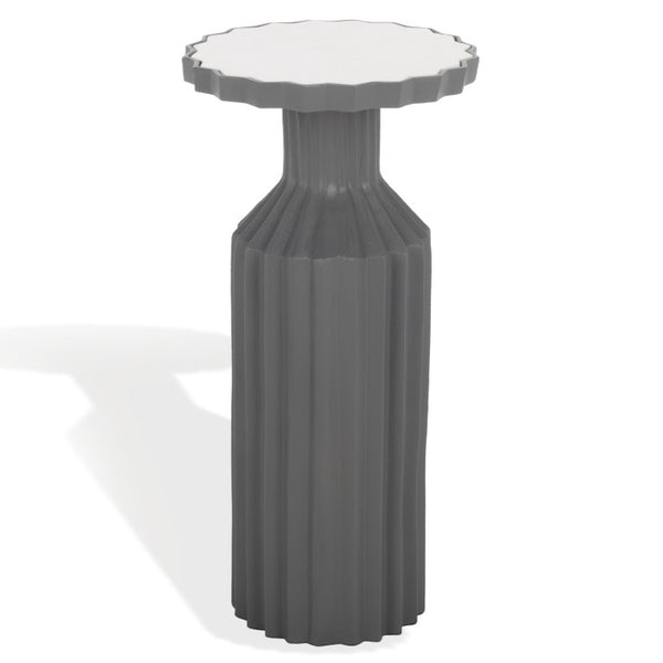 Safavieh Cindylyn Industrial Concrete Top Side Table with Angular Metal Base for Modern Spaces Gray SFV6810A
