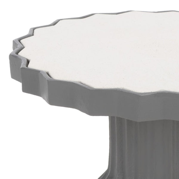 Safavieh Cindylyn Industrial Concrete Top Side Table with Angular Metal Base for Modern Spaces Gray SFV6810A