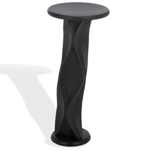 Safavieh Zaylyn Matte Metal Accent Table Slim Angular Design for Modern Living Spaces Black SFV6811A