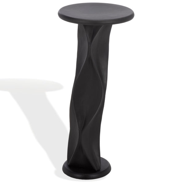 Safavieh Zaylyn Matte Metal Accent Table Slim Angular Design for Modern Living Spaces Black SFV6811A