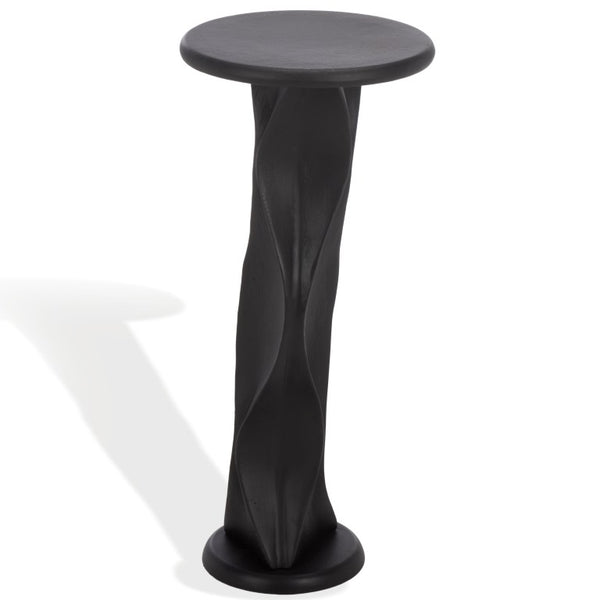 Safavieh Zaylyn Matte Metal Accent Table Slim Angular Design for Modern Living Spaces Black SFV6811A