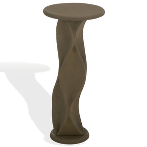 Safavieh Zaylyn Matte Metal Accent Table Slim Angular Design for Modern Living Spaces Beige SFV6811B