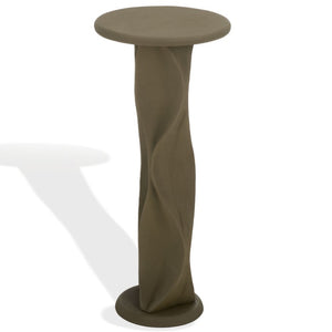 Safavieh Zaylyn Matte Metal Accent Table Slim Angular Design for Modern Living Spaces Beige SFV6811B
