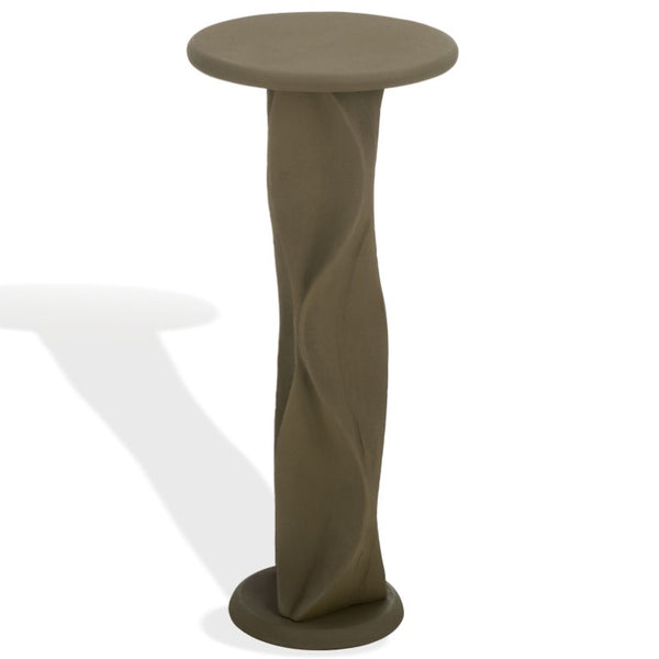 Safavieh Zaylyn Matte Metal Accent Table Slim Angular Design for Modern Living Spaces Beige SFV6811B