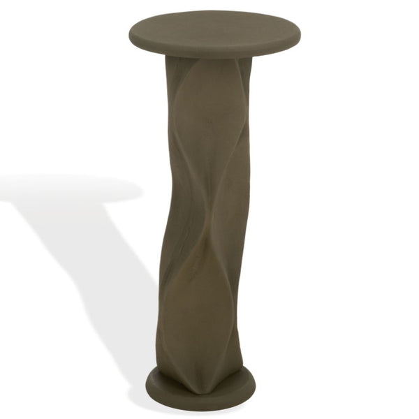 Safavieh Zaylyn Matte Metal Accent Table Slim Angular Design for Modern Living Spaces Beige SFV6811B