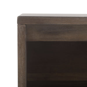 Safavieh POESY Modern 1-Drawer Nightstand - Stylish Acacia Wood Bedside Table for Contemporary Interiors Dark Chocolate SFV7200A