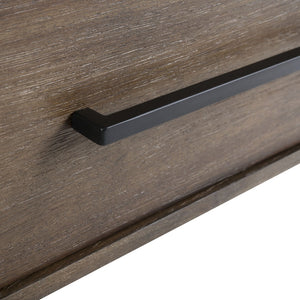 Safavieh POESY Modern 1-Drawer Nightstand - Stylish Acacia Wood Bedside Table for Contemporary Interiors Dark Chocolate SFV7200A