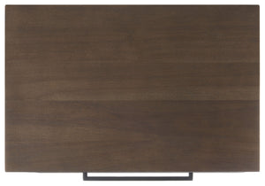 Safavieh POESY Modern 1-Drawer Nightstand - Stylish Acacia Wood Bedside Table for Contemporary Interiors Dark Chocolate SFV7200A