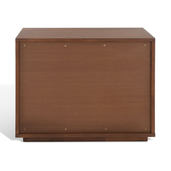 Safavieh POESY Modern 1-Drawer Nightstand - Stylish Acacia Wood Bedside Table for Contemporary Interiors Brown SFV7200B