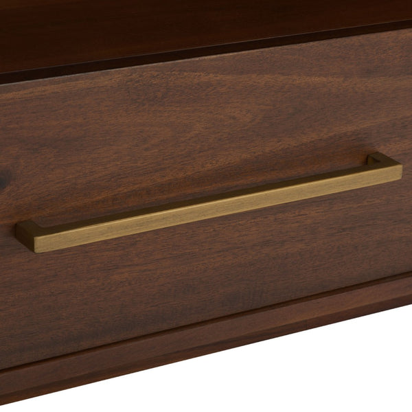 Safavieh POESY Modern 1-Drawer Nightstand - Stylish Acacia Wood Bedside Table for Contemporary Interiors Brown SFV7200B