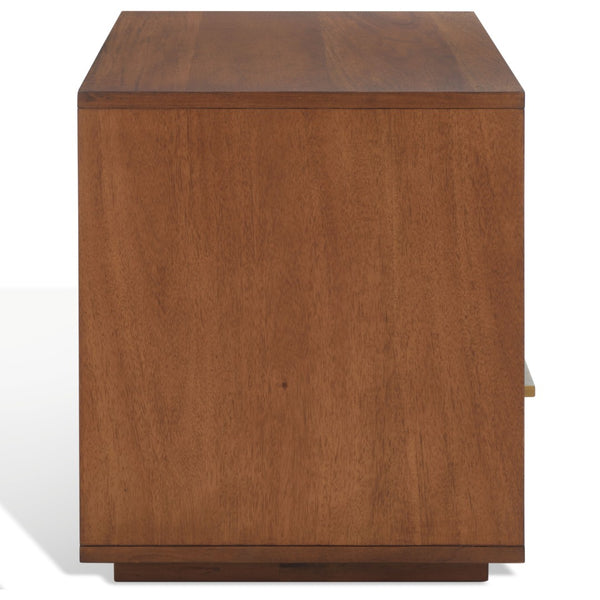 Safavieh POESY Modern 1-Drawer Nightstand - Stylish Acacia Wood Bedside Table for Contemporary Interiors Brown SFV7200B