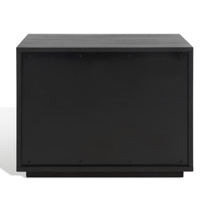 Safavieh Poesy 1 Drawer Nightstand XII23 Black Wood / Metal SFV7200C