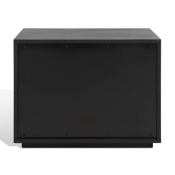 Safavieh Poesy 1 Drawer Nightstand XII23 Black Wood / Metal SFV7200C